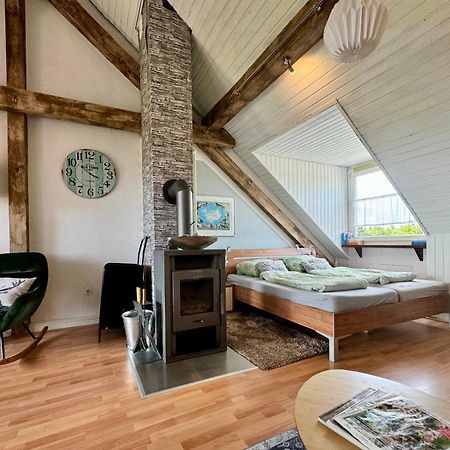 Hof Vierzehnender Im Hohen Venn - 70Qm Fachwerk-Studio - Grosses Wohn-Schlafzimmer Mit Dachterrasse Und Kaminofen - Separate Kueche - Perfekt Fuer Paare - Monschau - Eifel - Hunde Willkommen - Islandpferde المظهر الخارجي الصورة