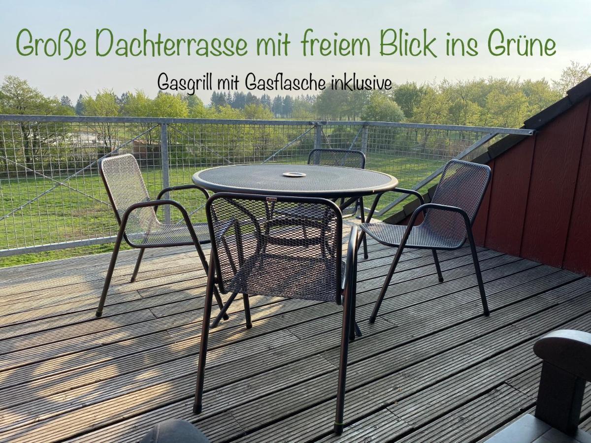 Hof Vierzehnender Im Hohen Venn - 70Qm Fachwerk-Studio - Grosses Wohn-Schlafzimmer Mit Dachterrasse Und Kaminofen - Separate Kueche - Perfekt Fuer Paare - Monschau - Eifel - Hunde Willkommen - Islandpferde المظهر الخارجي الصورة