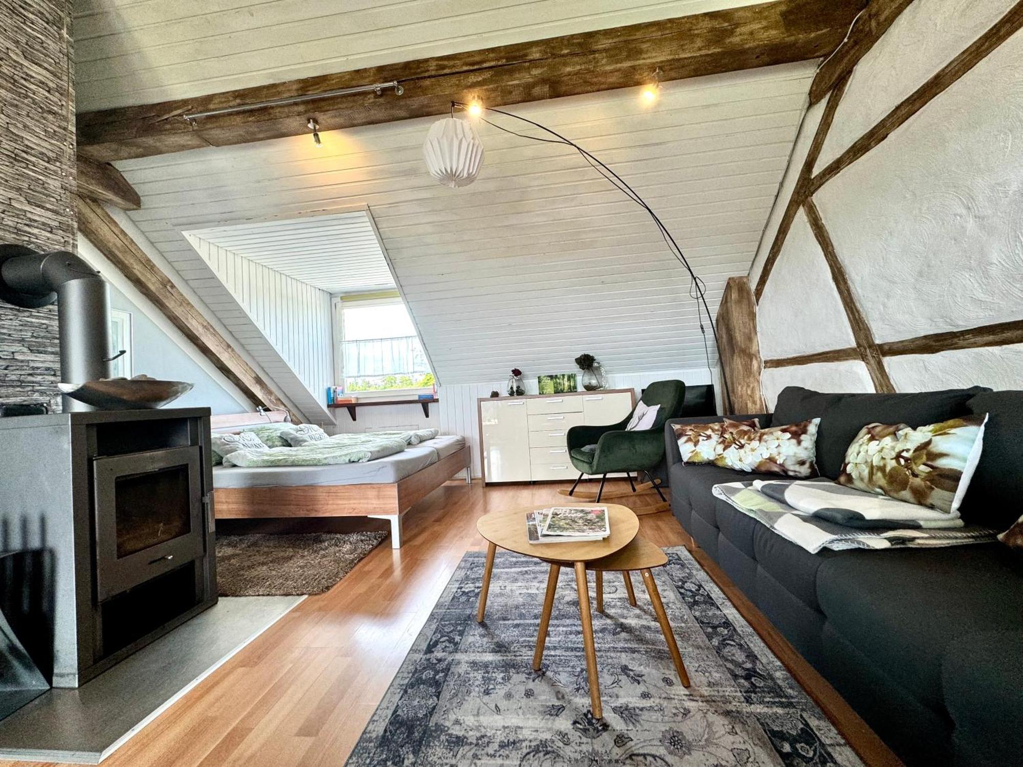 Hof Vierzehnender Im Hohen Venn - 70Qm Fachwerk-Studio - Grosses Wohn-Schlafzimmer Mit Dachterrasse Und Kaminofen - Separate Kueche - Perfekt Fuer Paare - Monschau - Eifel - Hunde Willkommen - Islandpferde المظهر الخارجي الصورة